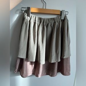 Aritzia silk mini skirt
